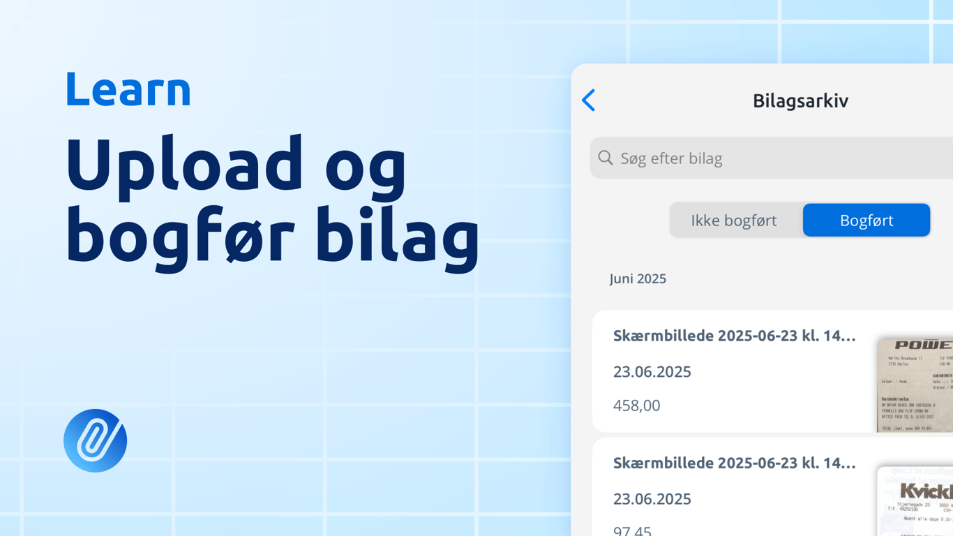 Sådan uploader og bogfører du et købsbilag