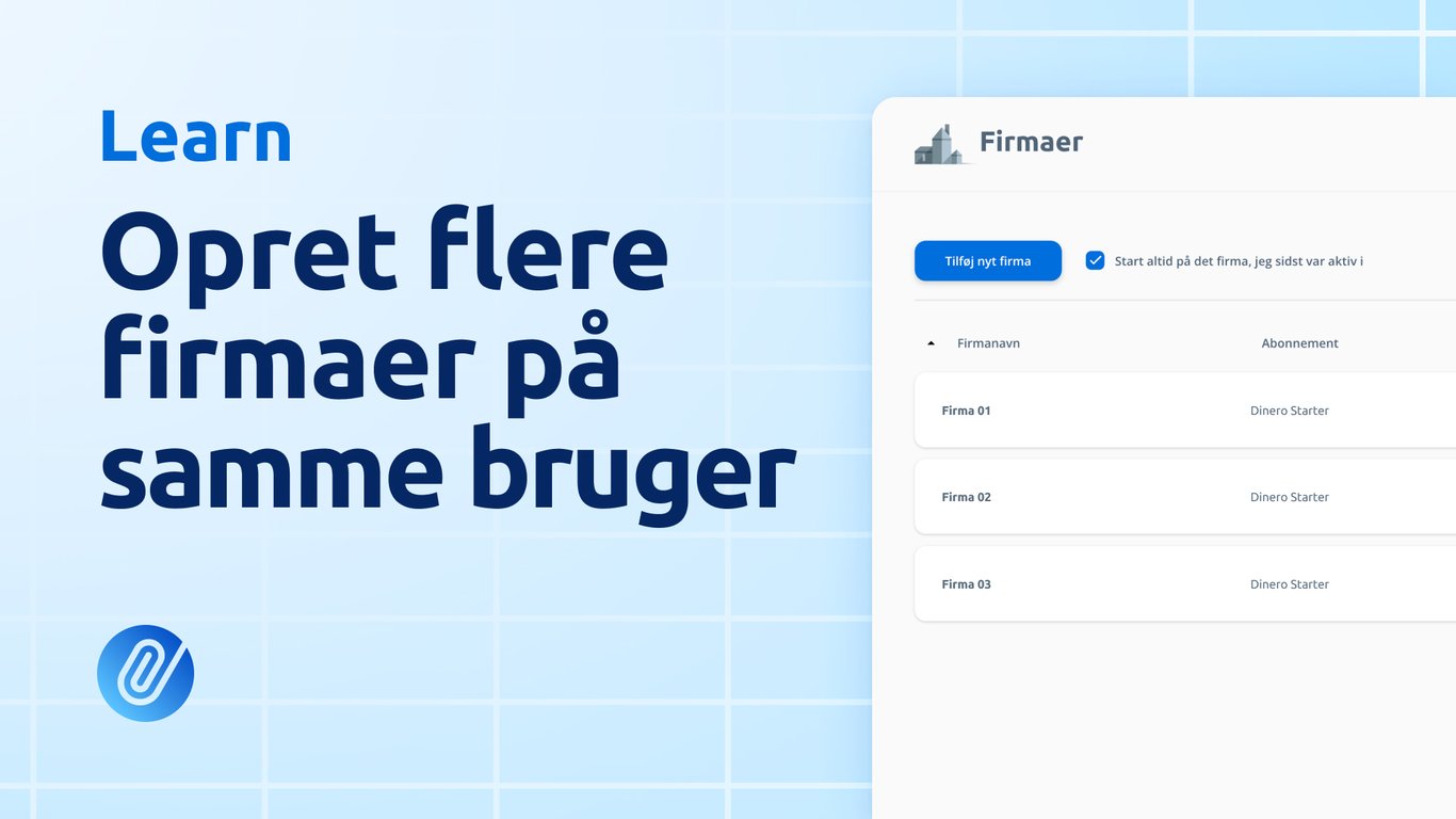 Sådan opretter du flere firmaer på samme bruger