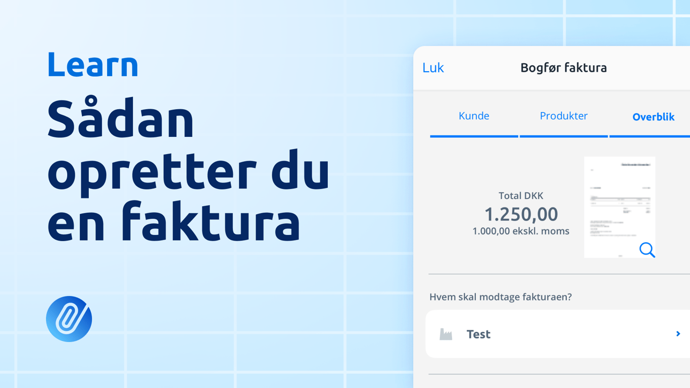 Sådan opretter du en faktura