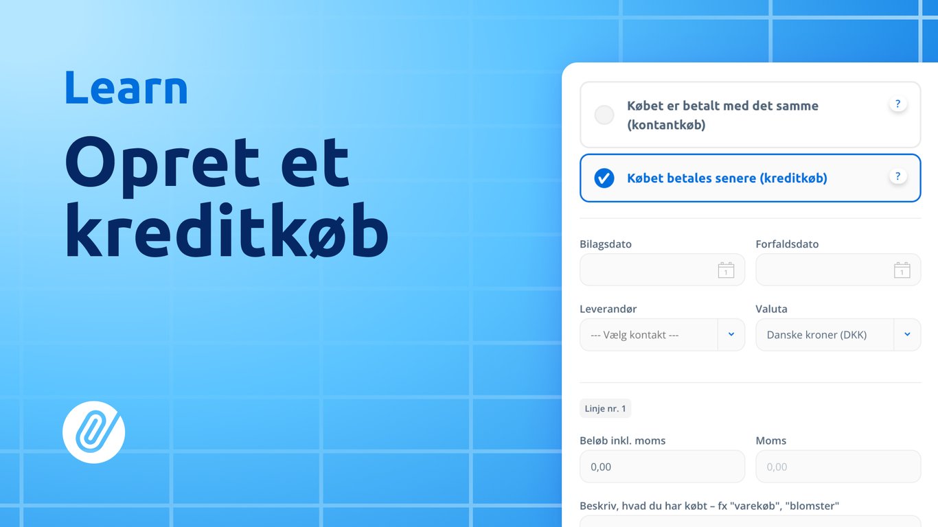 Sådan opretter du et kreditkøb
