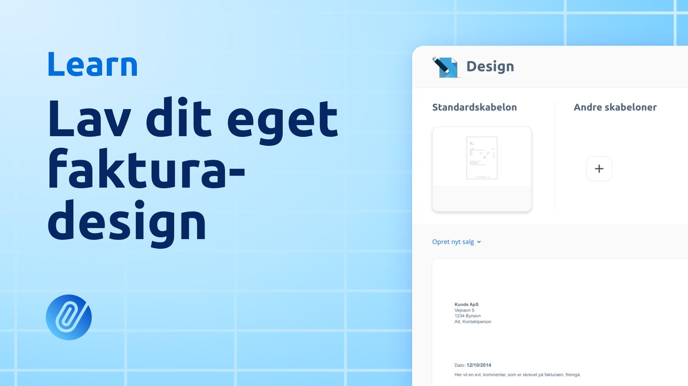 Sådan laver du dit eget fakturadesign